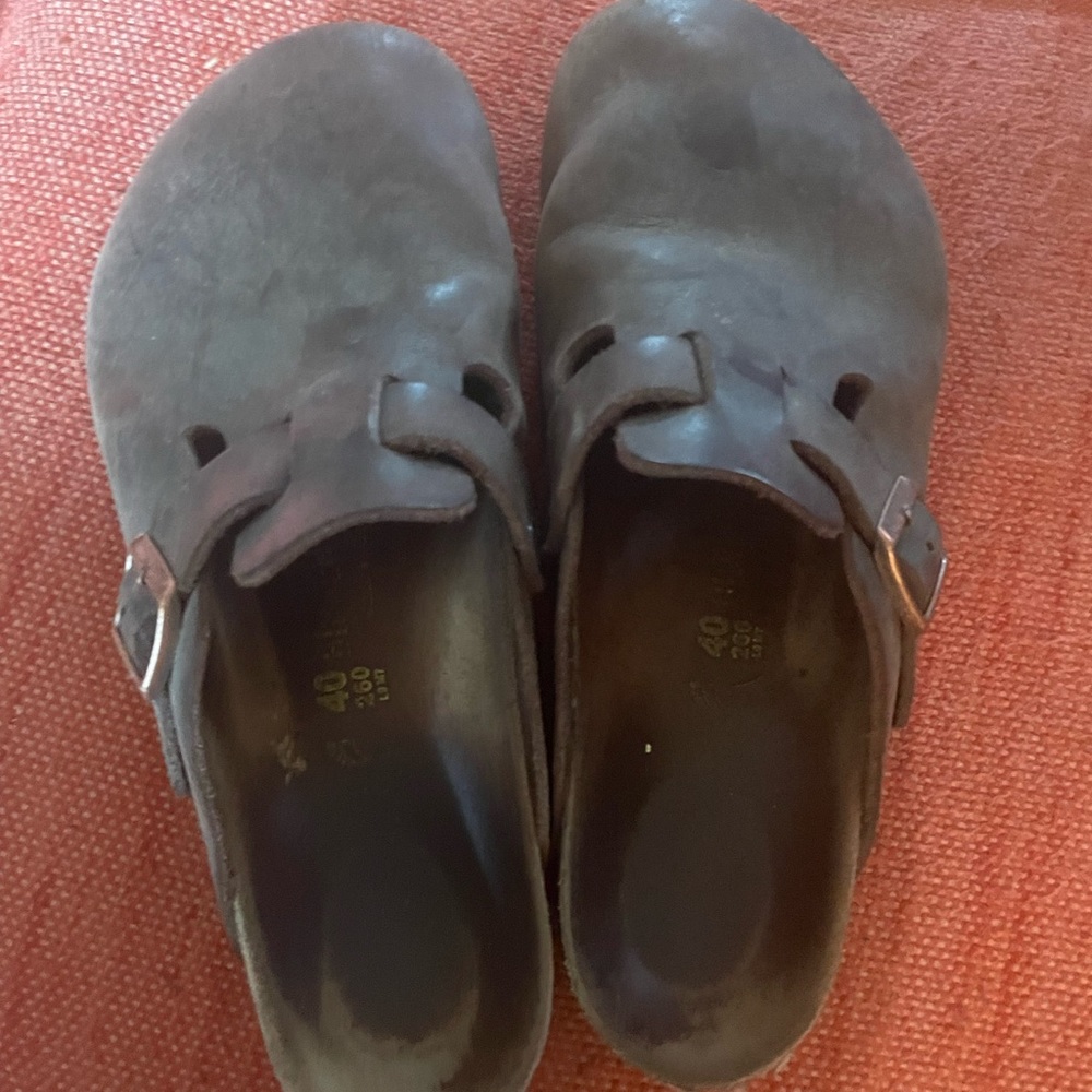 Birkenstocks Oiled Leather Clogs